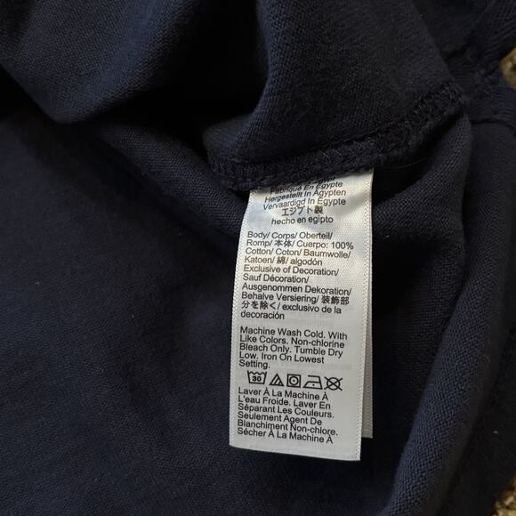 J. Crew Oarsman Rugby Medium Black Watch Placket Collar Navy Green Black Stripes - Picture 6 of 6